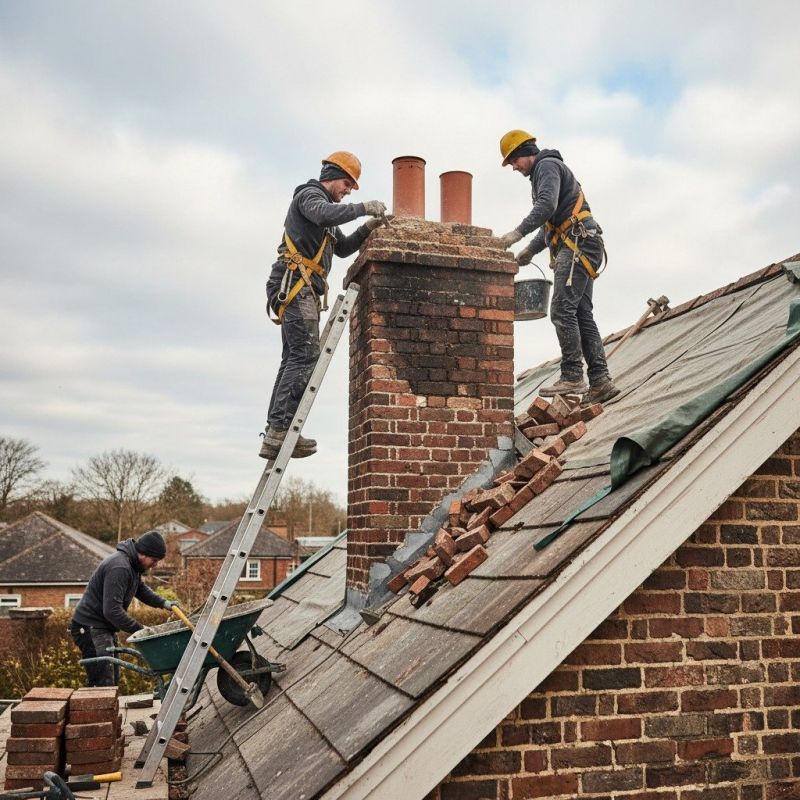 Local Chimney Brick Repair pros at work